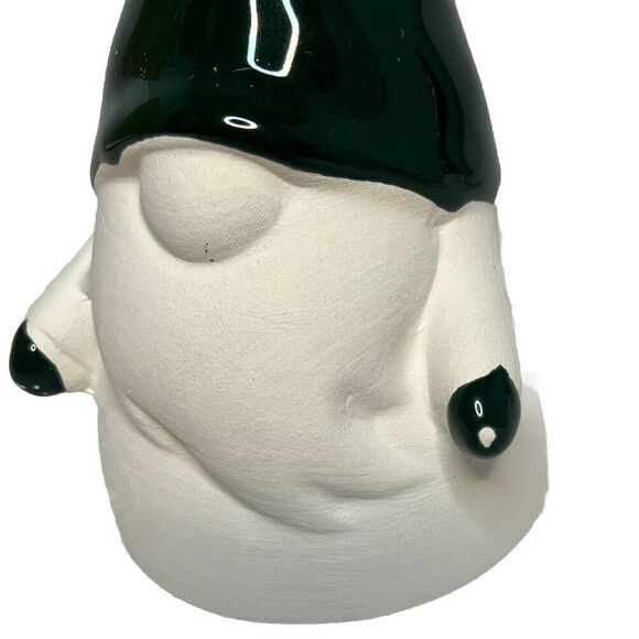 Earthenware Decorative Set Of 3 Adorable Holiday Christmas Ceramic Gnomes New! - Picture 8 of 10